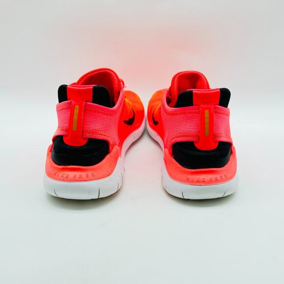 Nike Free Rn Womens 8 Orange Flyknit Running Shoes Athletic Sneakers Trainers - Picture 7 of 10